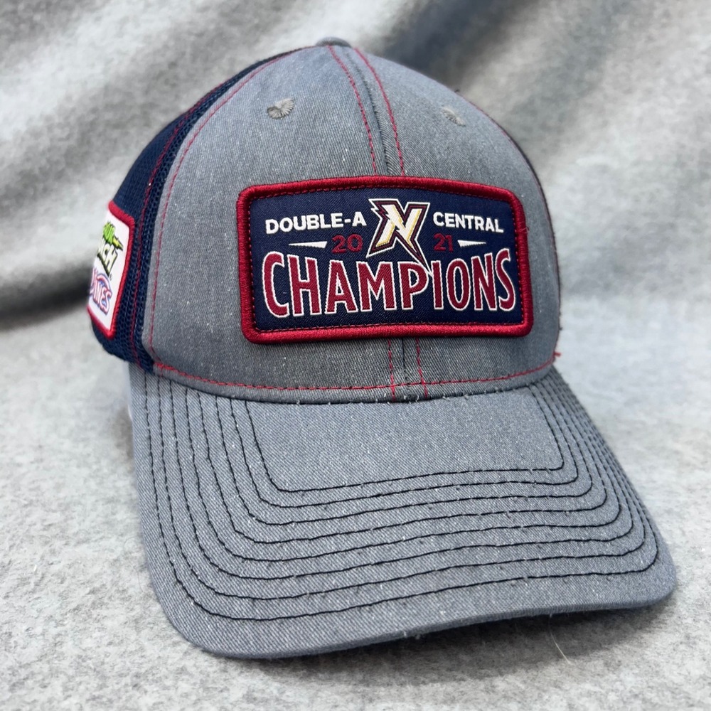 Double-A Central 2021 Champions Mens Gray Unbranded Trucker Hat Sour Punch OSFM